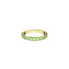 Swarovski Matrix Ring, Round Cut, Green, Gold-Tone Plated