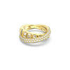 Swarovski Rota Cocktail Ring, Mixed Cuts, White, Gold-Tone Plated