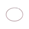 Swarovski Matrix Tennis Necklace, Round Cut, Pink, Rhodium Plated