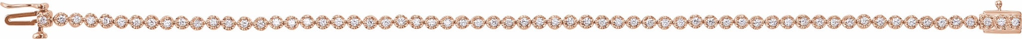 14K Rose 1 CTW Diamond Line Bracelet