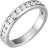 14K White 1/2 CTW Diamond Band for 6.5 mm Round Engagement Ring