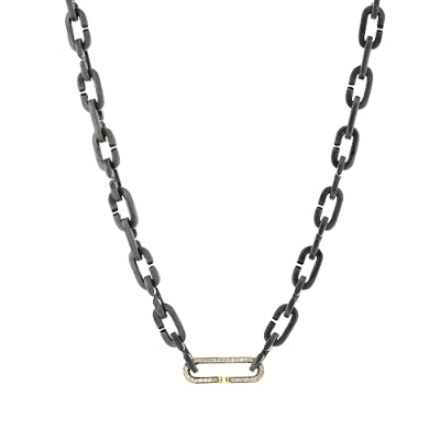 Simon G Men Gent Necklace In 18K Gold With Diamonds (Yellow,White)