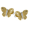 Simon G Fashion Monarch Butterfly Earrings In 18K Gold With Diamonds (Yellow)