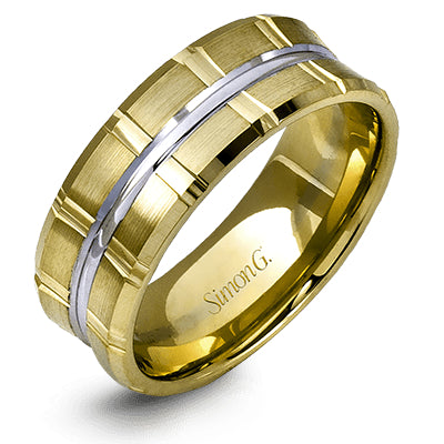 Simon G Men's Wedding Band In 14K Or 18K Gold With Diamonds (White,Yellow)