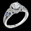 Simon G. 0.33 ctw Halo 18k White Gold Round Cut Engagement Ring