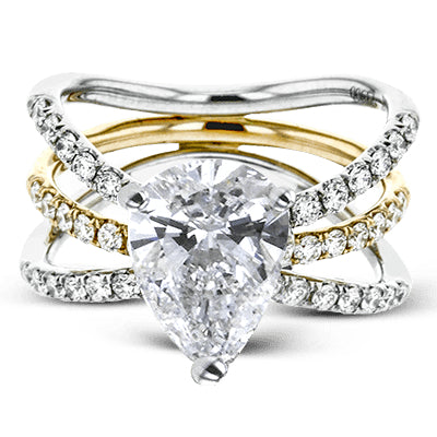 Simon G Bridal Pear-Cut Engagement Ring & Matching Wedding Band In 18K Gold With Diamonds (White,Yellow)