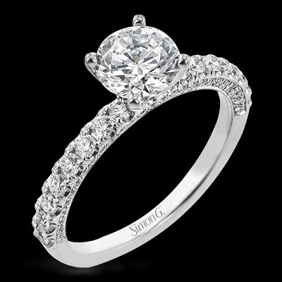Simon G. 18k White Gold Engagement Ring