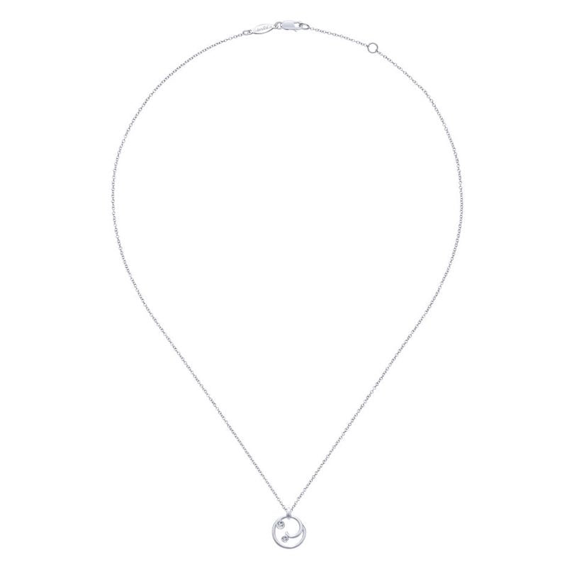Gabriel & Co. Sterling Silver Contemporary Diamond Necklace