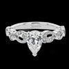 Simon G. Bridal Set 18k White Gold Pear Cut Engagement Ring