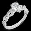 Simon G. Bridal Set 18k White Gold Pear Cut Engagement Ring