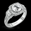 Simon G. 0.44 ctw Halo 18k White Gold Round Cut Engagement Ring