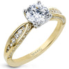 Simon G. Straight 18k Yellow Gold Round Cut Engagement Ring