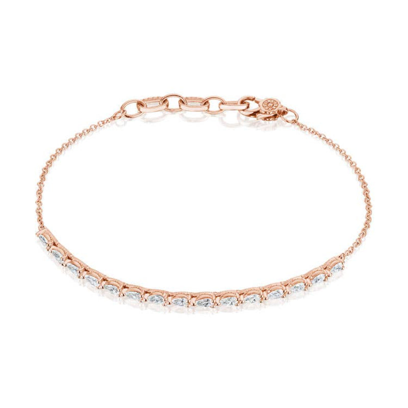 Tacori Pear Diamond Bracelet in 18k Rose Gold