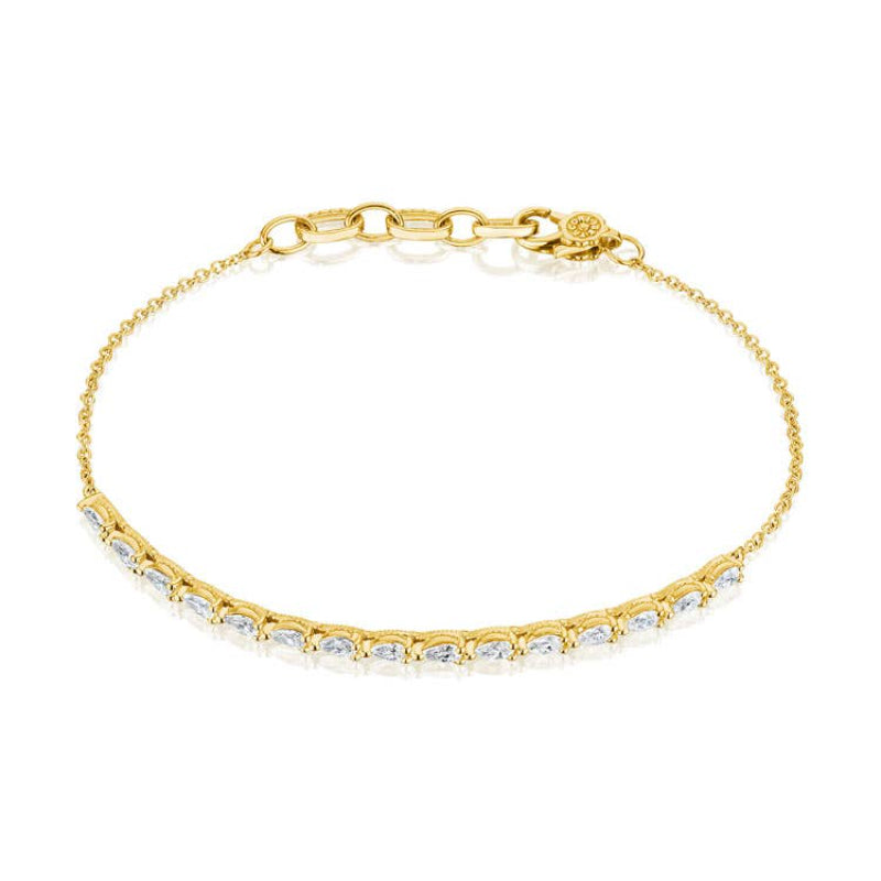 Tacori Pear Diamond Bracelet in 18k Yellow Gold