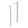 Tacori Pear Diamond Drop Earrings in 18k White Gold