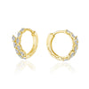 Tacori Medium Hoop Pear Diamond Earrings in 18k Yellow Gold