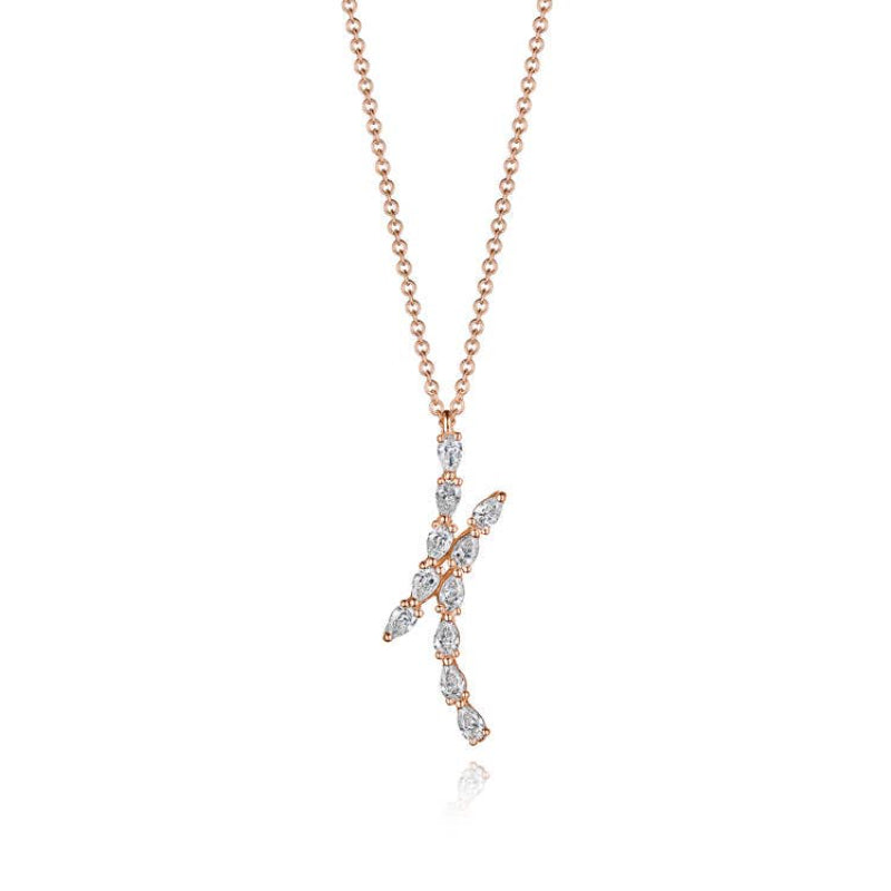 Tacori Pear Diamond Pendant in 18k Rose Gold