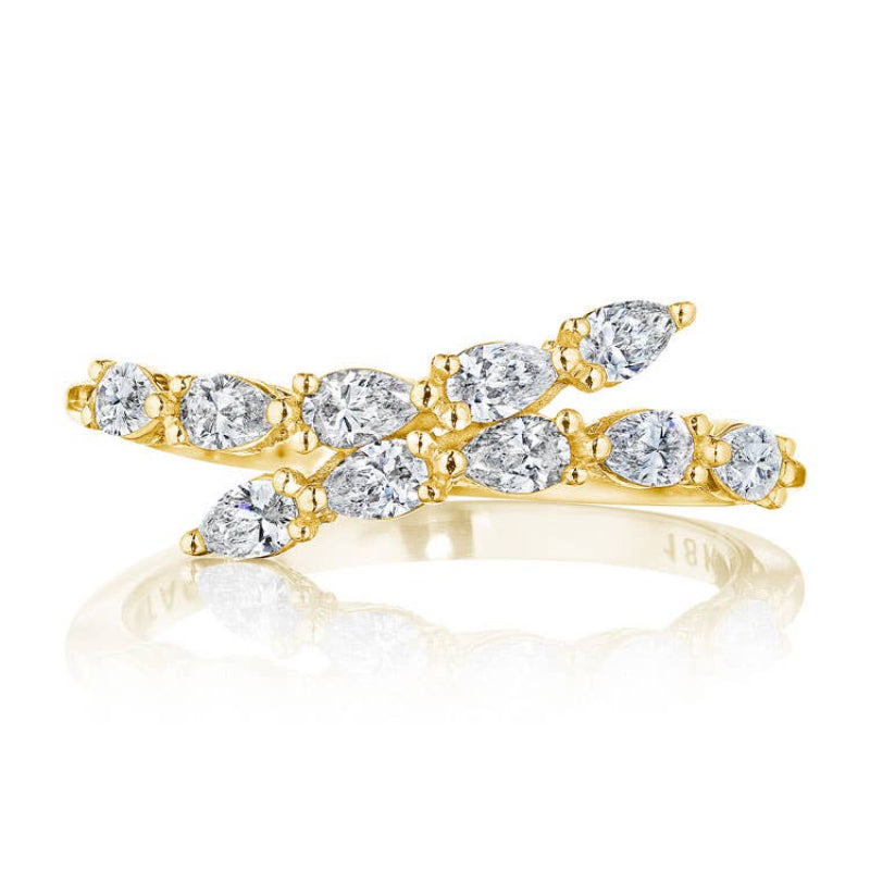 Tacori Pear Diamond Ring in 18k Yellow Gold