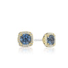 Tacori Cushion Bloom Gemstone Earrings with Diamonds and London Blue Topaz