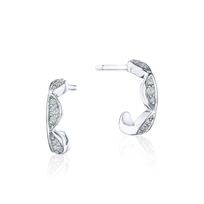Tacori Closed Crescent Diamond Huggie Earrings