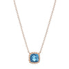 Tacori Petite Cushion Gem Necklace with London Blue Topaz
