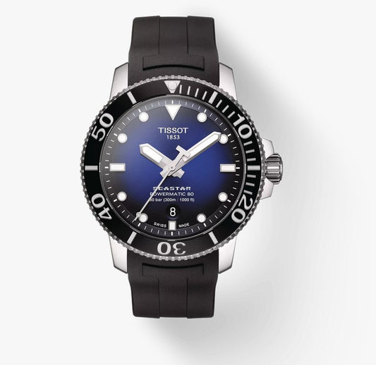 Seastar PW80 Men's Stainless Steel with Black Index Dial