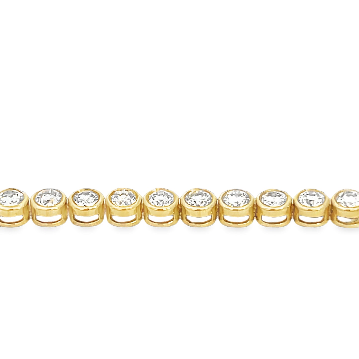 Lady's Yellow 14 Karat Tennis Bracelet Length 7.25 With 47 = 3.71Tw Round G/H Si2 Diamonds