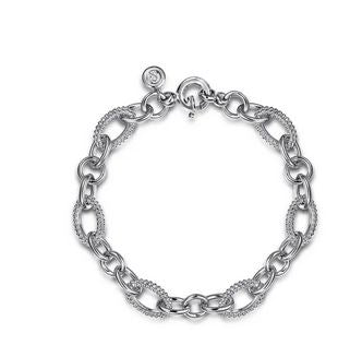 925 Sterling Silver Link Chain Bracelet-Bujukan