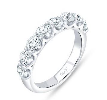 14K White Uneek Timeless Collection Straight Wedding Ring