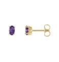 14K Yellow Gold Natural Amethyst Earrings