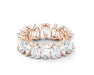 Vittore ring Pear cut, White, Rose gold-tone plated 58
