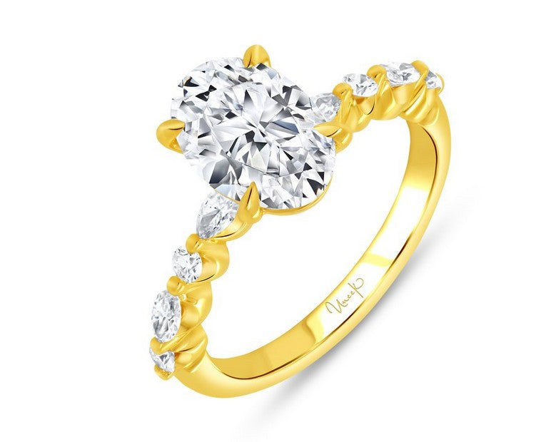 18K Yellow Uneek Timeless Collection Straight Engagement Ring