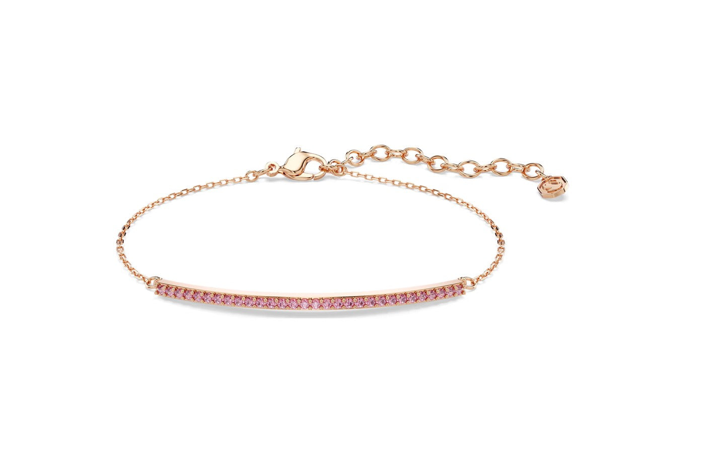 Only bracelet Round cut, Pink, 18K rose gold finish
