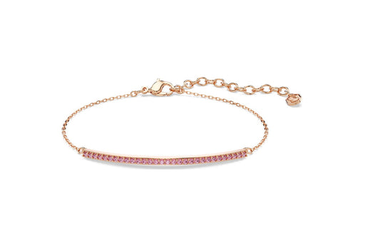 Only bracelet Round cut, Pink, 18K rose gold finish