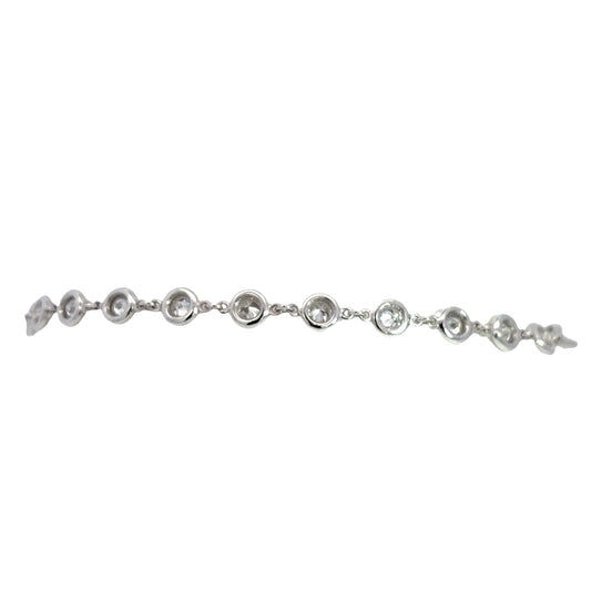 Lady's White 14 Karat Tennis Bracelet Length 7 With 23 = 1.82Twt Round G/H Si2 Diamonds
