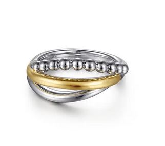 925 Sterling Silver And 14k Yellow Gold Bujukan Ring