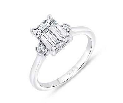 14K White Uneek Timeless Collection Engagement Ring