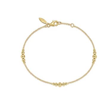 14K Yellow Gold Bujukan Beads Bracelet