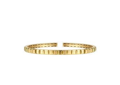 14K Yellow Plain Gold Split Bangle Bracelet