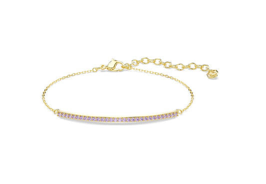 Only bracelet Round cut, Purple, 18K gold finish
