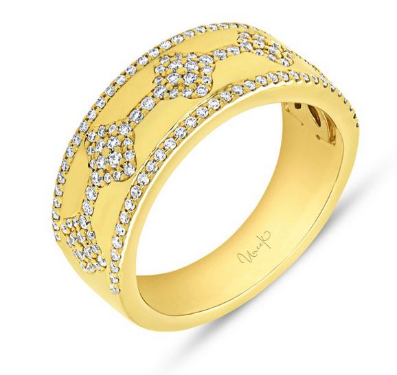 18K Yellow Gold Uneek Lace Collection Fashion Ring