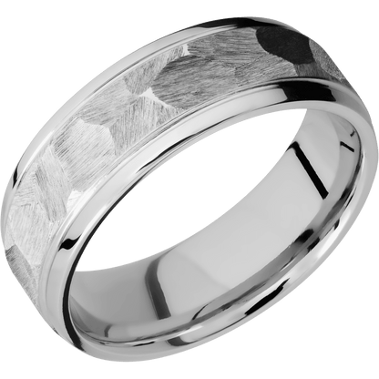 18K White Gold + Rock , Polish Finish