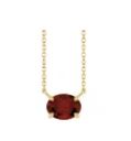 14K Yellow Gold Natural Mozambique Garnet 18" Necklace
