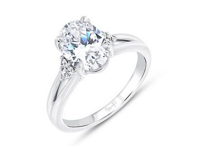 14K White Uneek Timeless Collection Engagement Ring