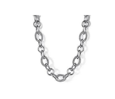 925 Sterling Silver Bujukan Link Chain Necklace