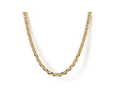 20 Inch 2.85mm 14K Yellow Gold Mens Hollow Link Chain Necklace