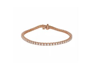 14K Rose 1cttw Lab Grown Diamond Bracelet 7"