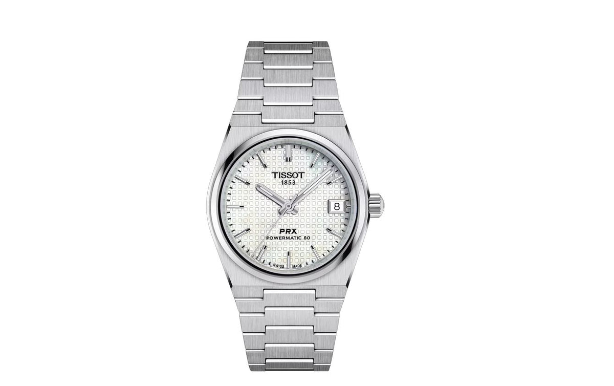PRX Unisex PW80 Stainless Steel with Mother of Pearl Index Dial