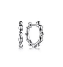925 Sterling Silver Bujukan Huggie Earrings