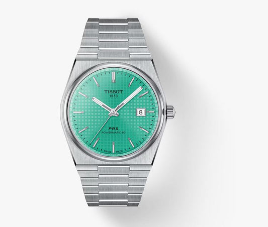 PRX Men's Powermatic 80 Stainless Steel with Green Index Dial